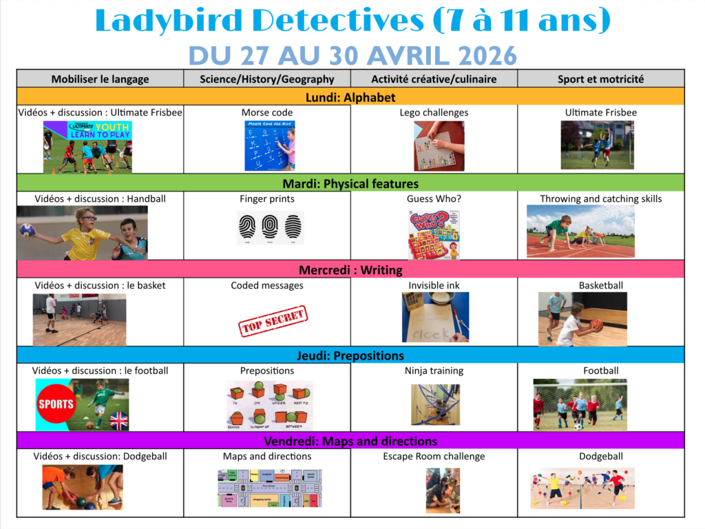 Club de vacances anglais