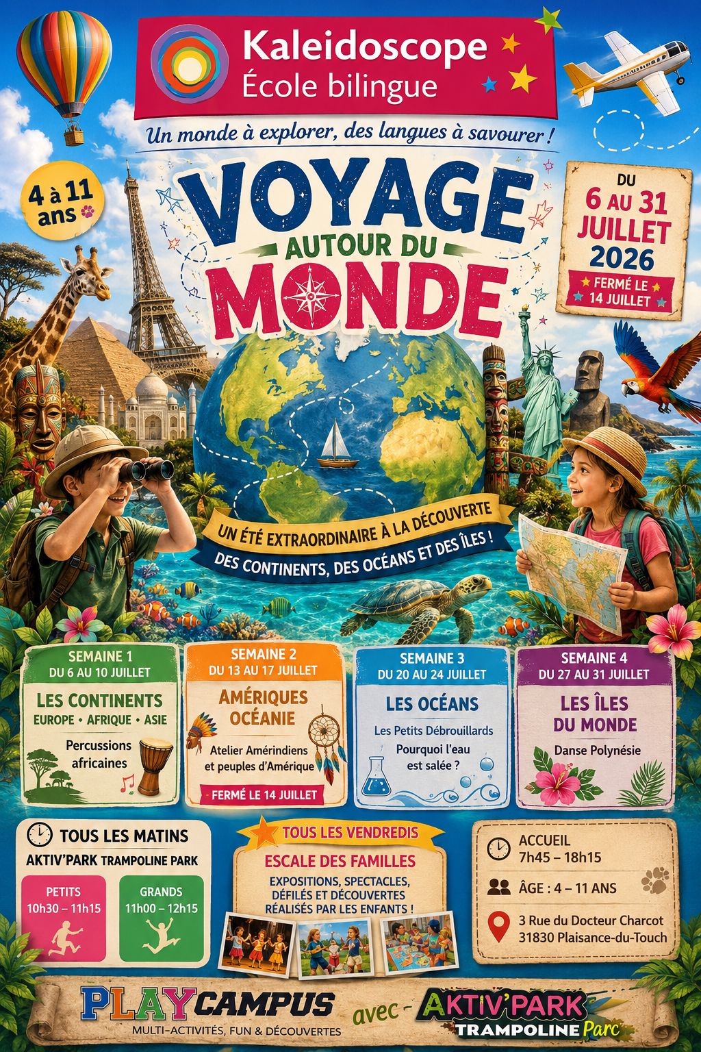 Trampoline et activités ludiques